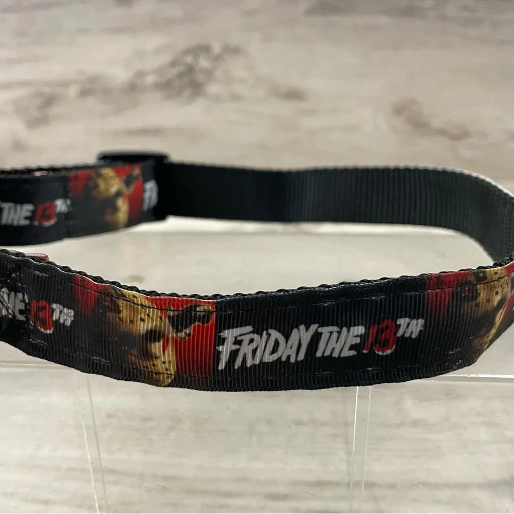 Friday The 13th Dog Collar With Reflective Clip Halloween Adjustable 19.5-11.5”